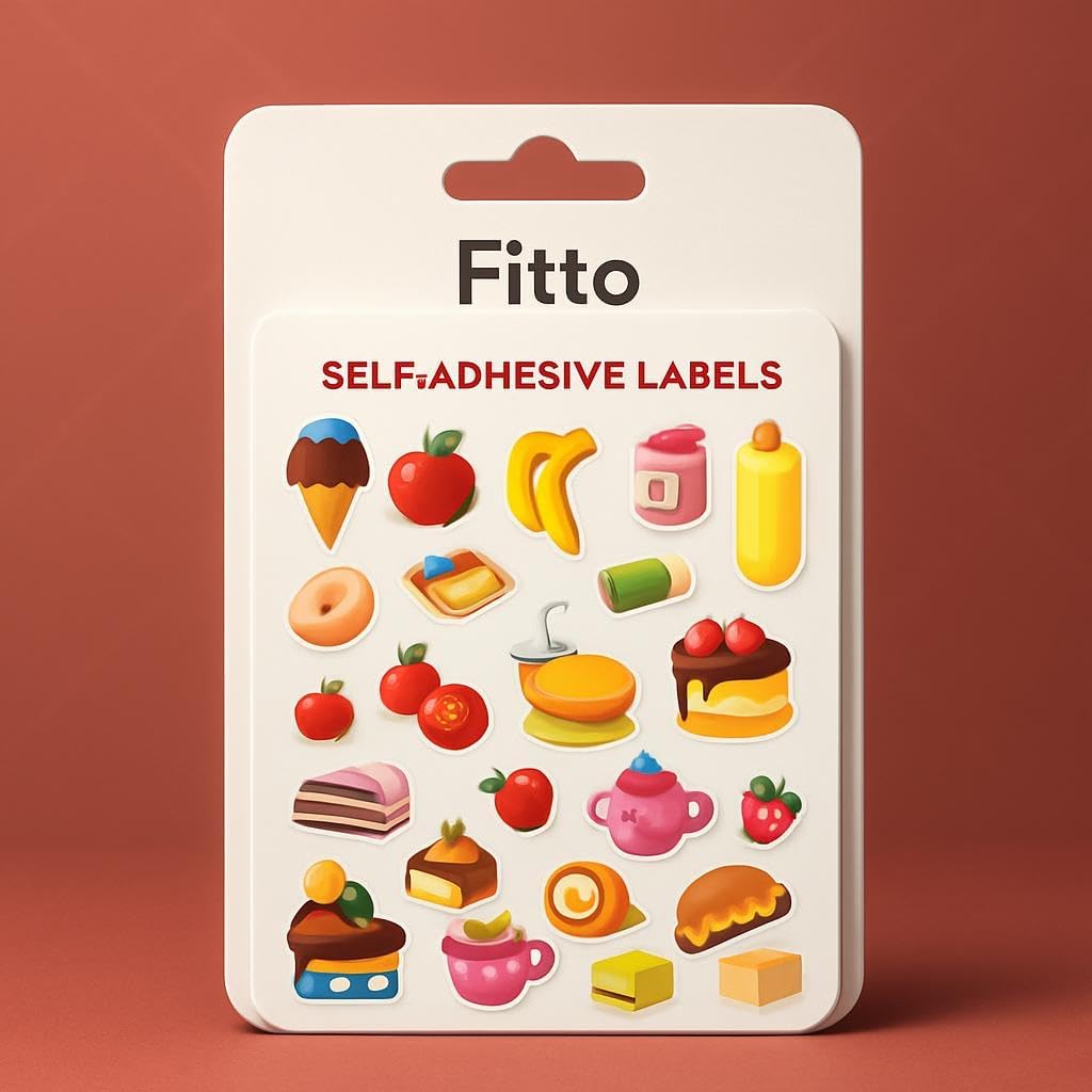 144 Pieces Food Series Self-Adhesive Labels (15x11cm – 5 Sheets for Kitchen & Pantry)