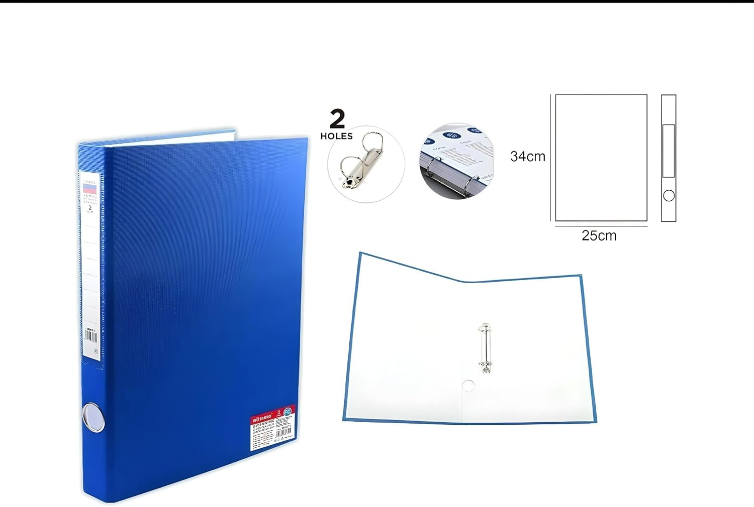 120 Pieces 2 Hole Level Files for A4 Sheets (34x25cm Blue Office Binder)