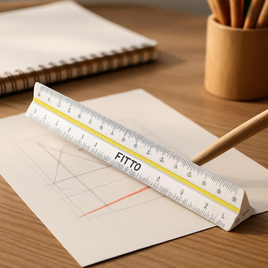 Triangular Ruler Scale 30cm - Precision Drawing Tool for Art & Engineering