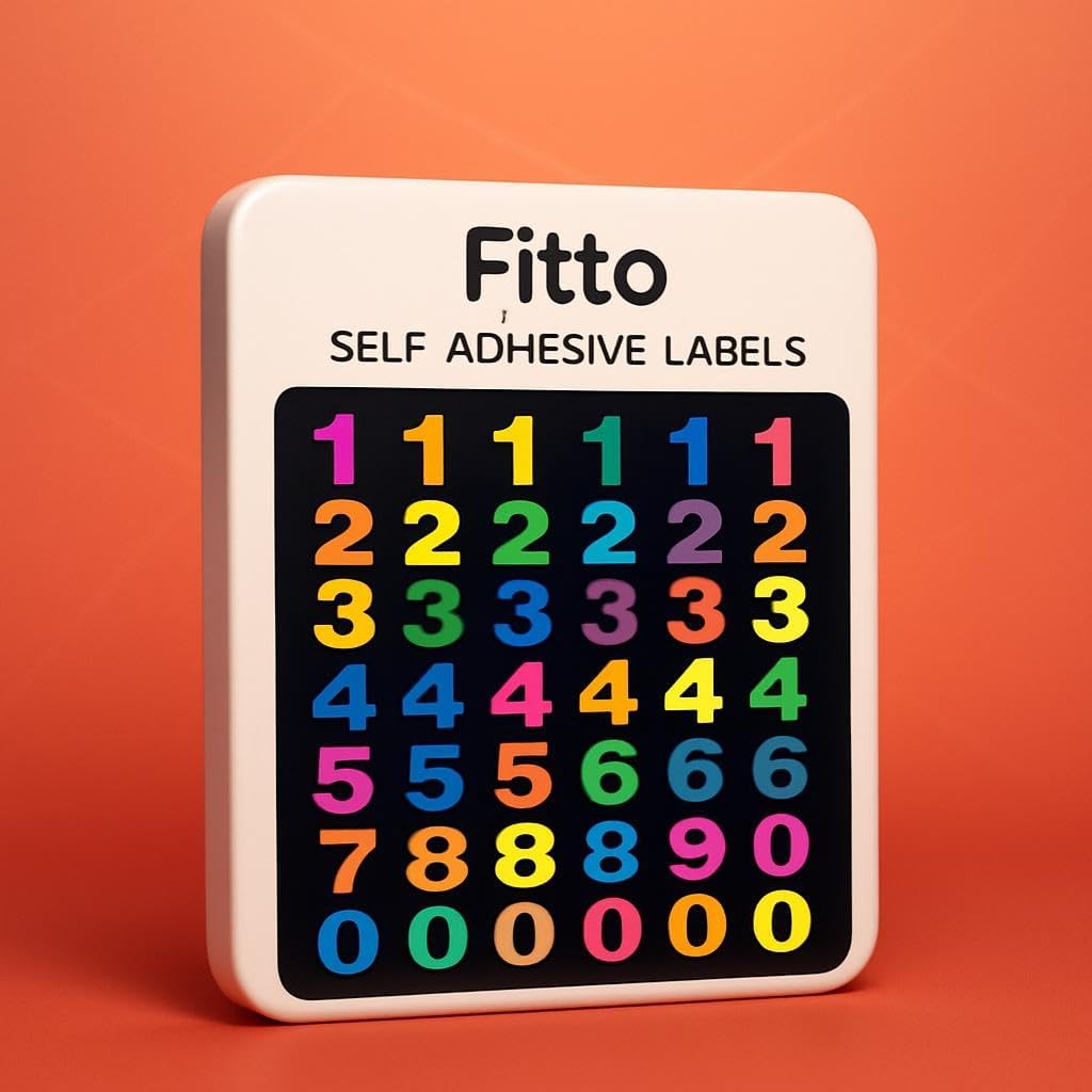 144 Pieces Self Adhensive Labels 5 Sheets (15x11cm Number Series)