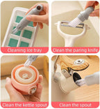 144 Pieces Three in One Cup Brushes (Sponch Brush – Twist Crevice Brush – and Beveled Brush head)