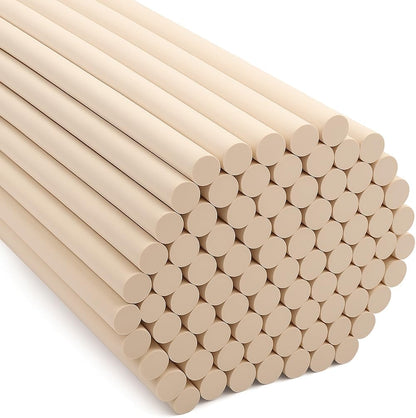 Wooden Sticks 80mm x 3.5mm, 100 Pieces, Natural Wood Color for Crafting and DIY Projects