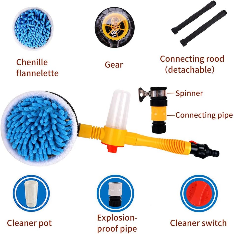 60 Pieces Car Wash Brush Kits (Premium Yellow Cleaning Brushes for Cars – Trucks – RVs – Soft Bristle – Scratch-Free – Durable Handle – Perfect for Exterior – Interior – Wheels – and Tires)