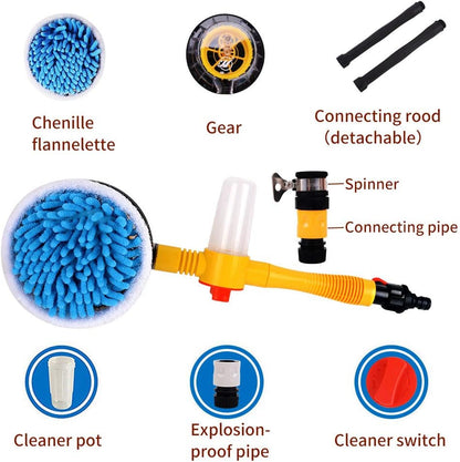 Car Wash Brush Kit – Premium Yellow Cleaning Brushes for Cars, Trucks, RVs – Soft Bristle, Scratch-Free, Durable Handle – Perfect for Exterior, Interior, Wheels, and Tires