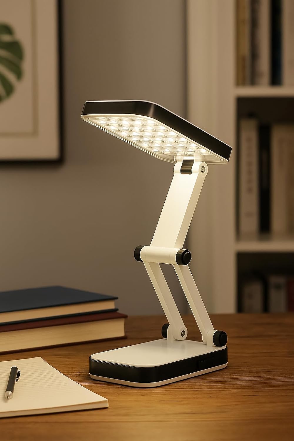 96 Pieces LED-666 Rechargeable Office Lamps (Foldable – Multicolor)