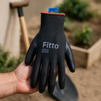 240 Pieces Durable Black Work Gloves with Textured Grip for Construction and Gardening