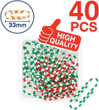 144 Pieces 40 Pieces Paper Clips (35mm Plastic Coated Assorted Colors Office Stationery)