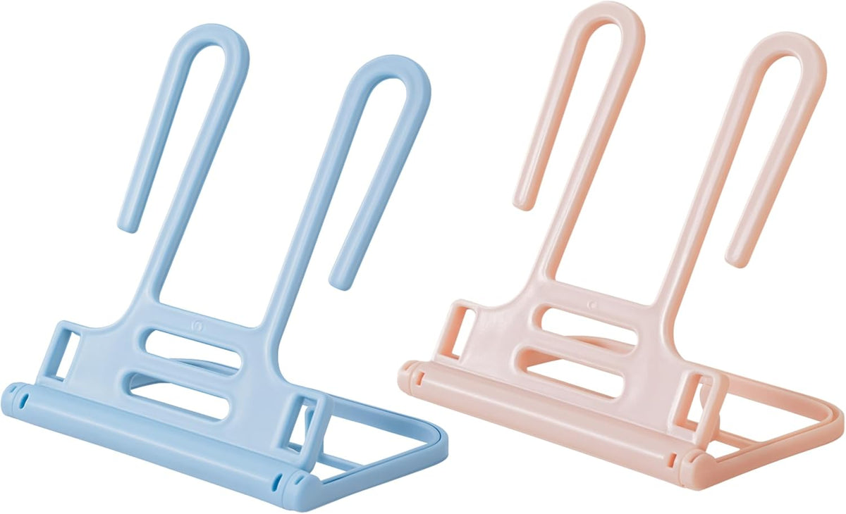 144 Pieces Folding Shoe Racks (Standing And Hanging Options – Space-Saving Design – Blue & Pink – 2-Pack)