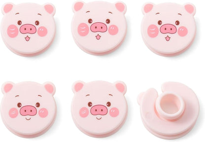 Quilt Fixing Clips – Set of 6 – Soft Round Design – Pink