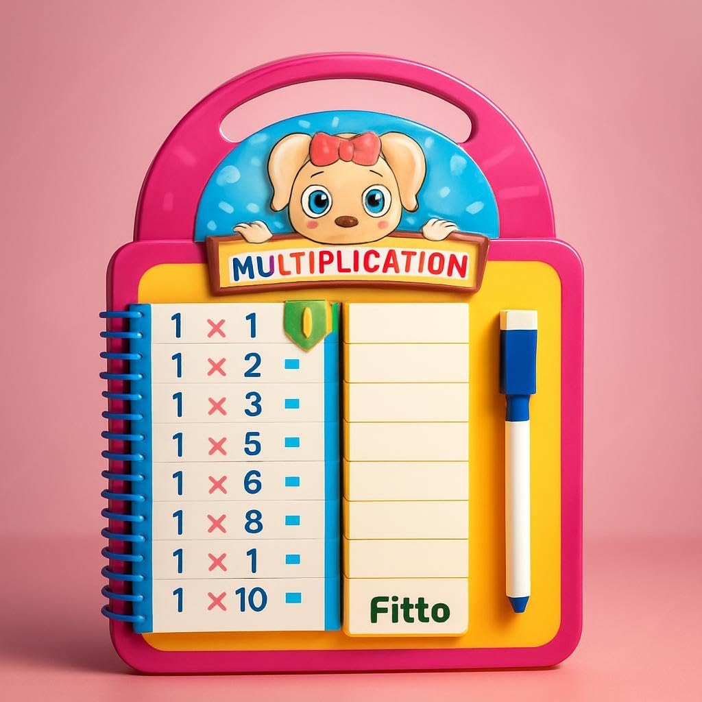 Education Card with Erasable Marker & Eraser, 25x20.5cm for Classroom Use