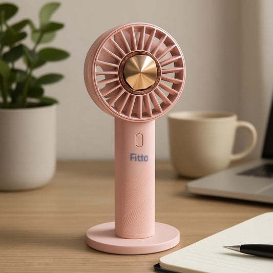 USB Rechargeable Desktop Fan - Assorted Colors for Home and Office