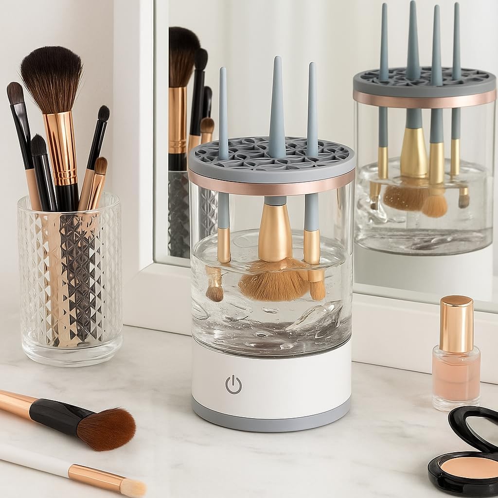 72 Pieces Brushly Pro Automatic Spinning Makeup Brush Cleaners (Sonic Vibration Deep Cleansing Machine for All Brush Sizes)