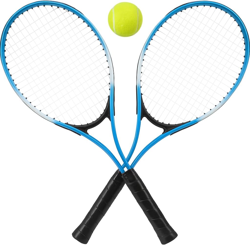 72 Pieces Tennis Rackets Sets for Kids & Beginners (2 Player Complete Tennis Kit with Balls & Carry Bag – Recreational Tennis for Outdoors and Indoor)
