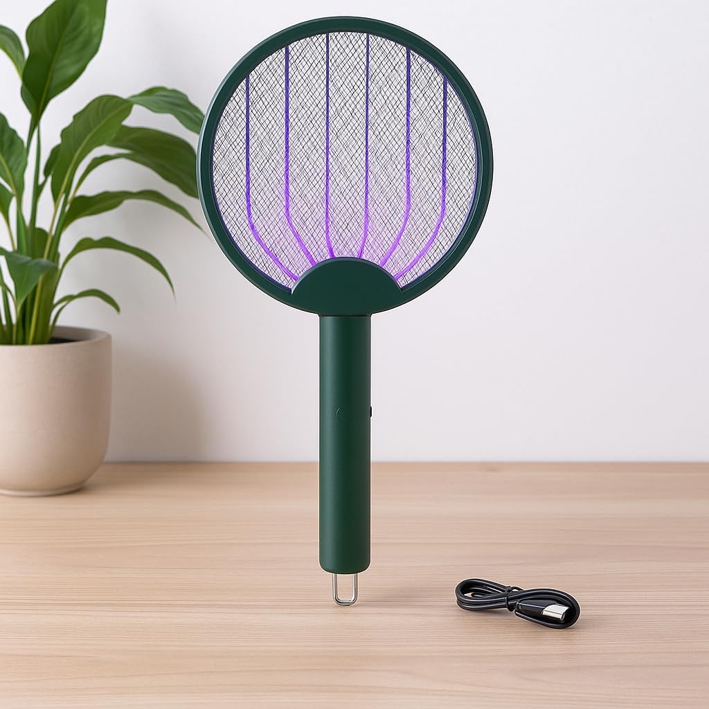 96 Pieces Eco-Friendly Bug Zapper Racket - 2-in-1 Electric Fly Swatters (High Voltage Mosquito Killer – USB Rechargeable – Outdoor & Indoor Use – Effective Insect Control)