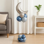 120 Pieces Balloon Stands with Stone 7 Sticks Set (20x125cm for Event Décor)