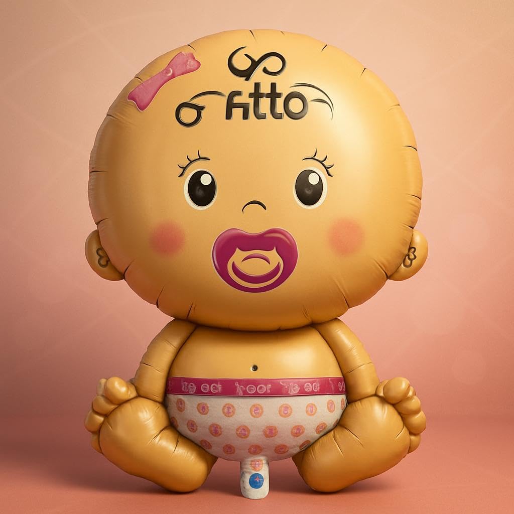 Baby Girl Foil Balloon – 1pcs/Card for Baby Shower & Birthday Celebration
