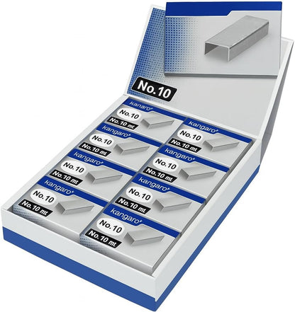 No. 10 Stapler Pin 1mm, 20 Pack Box – High-Quality Durable Staples for Efficient Binding – Ideal for Office, School, and Home Use – Smooth Insertion and Secure Hold