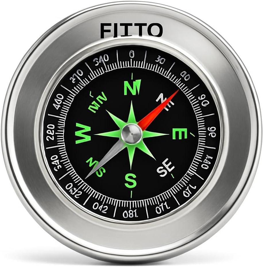 96 Pieces 75mm Compass with Stainless Steel Housing for Outdoor Navigation