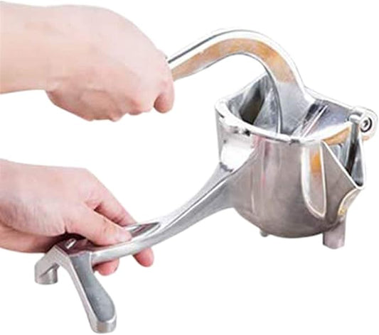 Fitto Manual Fruit Juicer Stainless Steel - Heavy Duty Citrus Press Juicer for Fresh Juice, Easy to Clean, Portable and Compact Design for Home and Travel, Ergonomic Handle for Effortless Juicing