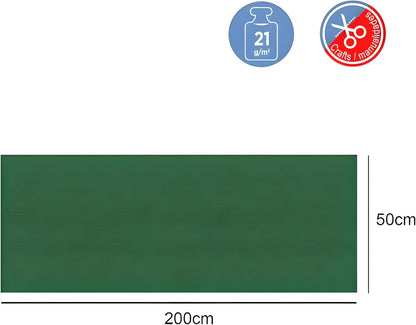 Crepe Paper Roll 200cm x 60cm Green for Crafts, Decorations, and DIY Projects