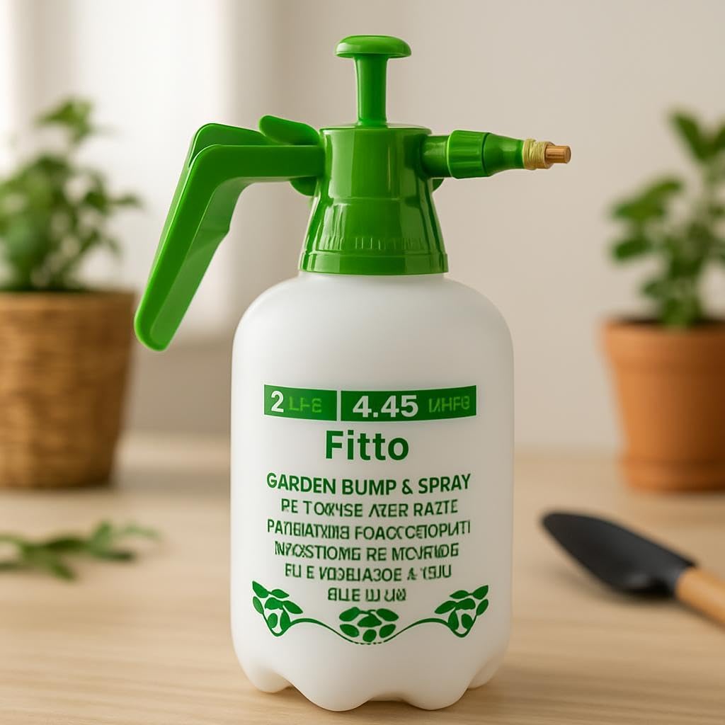 96 Pieces 2-Liter Garden Pump and Spray Bottles with Green Nozzle