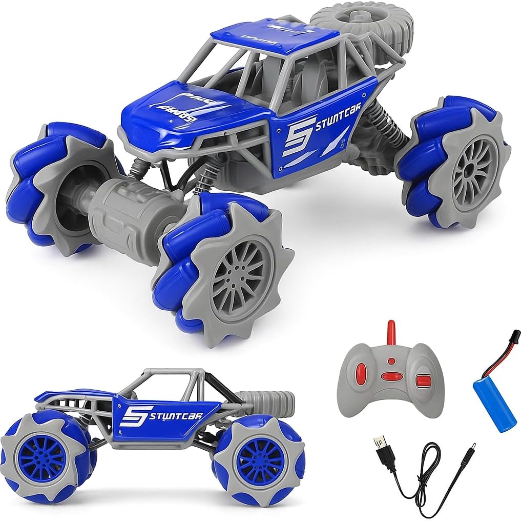 48 Pieces DIY Intelligent Remote Control Car Kits for Kids 6+ | Rechargeable Battery | Easy-to-Build STEM Toy