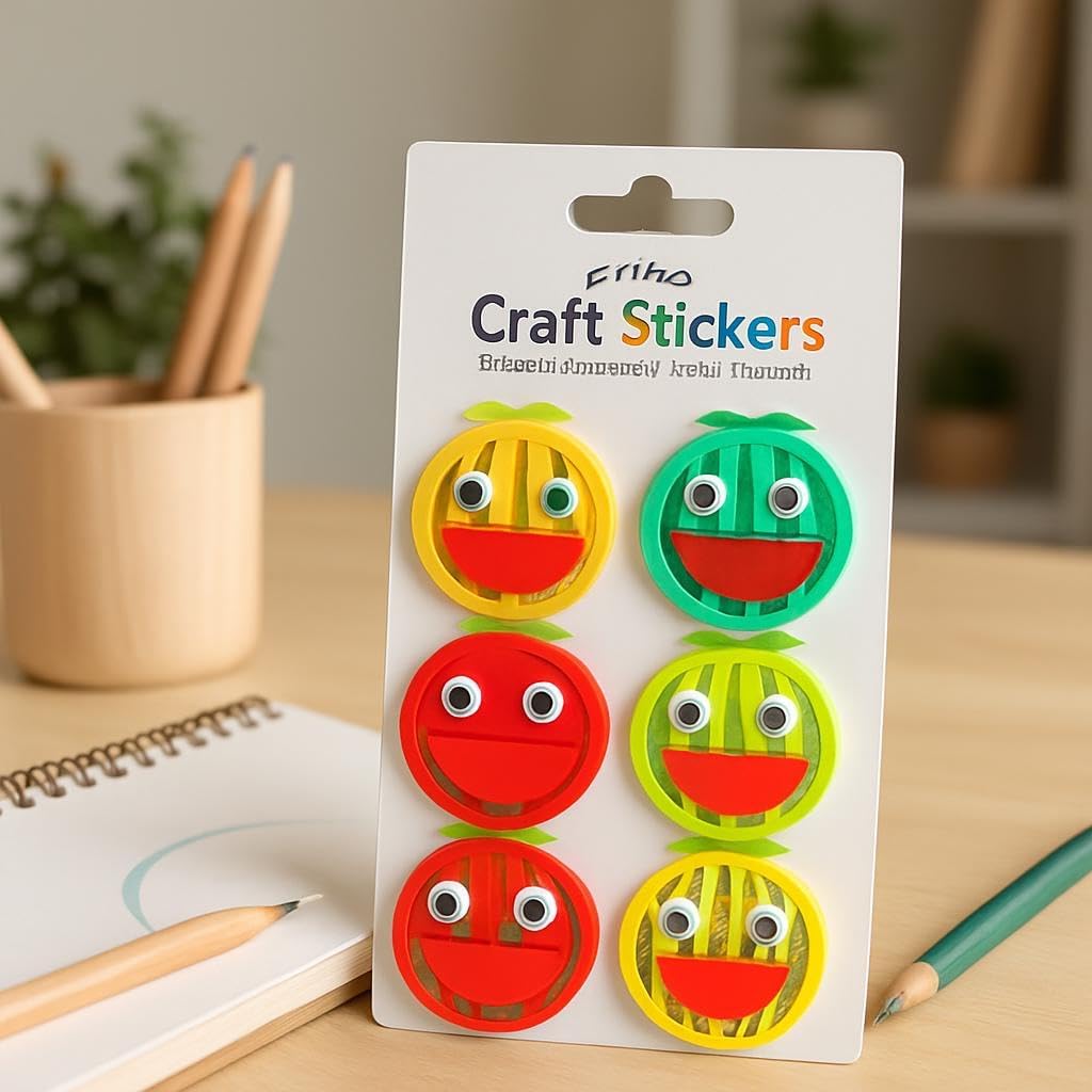 144 Pieces Melon Series Craft Stickers (17.7x11.2cm Unique Die-Cut Decorative Stickers for Scrapbooking and DIY)