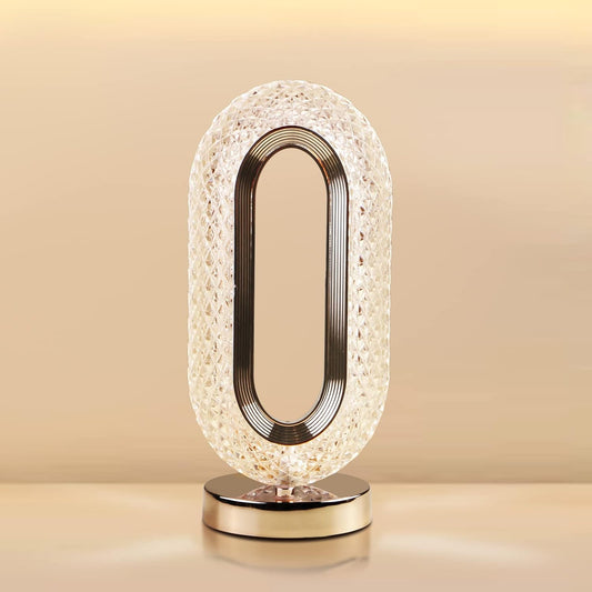 Fitto Touch Control Crystal Table Desk Lamp - Elegant LED Light with Adjustable Brightness, Dimmable Touch Sensor, Modern Decor for Office, Bedroom, Living Room, Nightstand, and Study