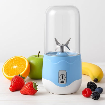 Mini Portable Blender 400ml, USB Rechargeable with 2000mAh Battery, Leakproof Design, Easy to Clean, Ideal for Smoothies, Protein Shakes, and Fruit Juices on the Go