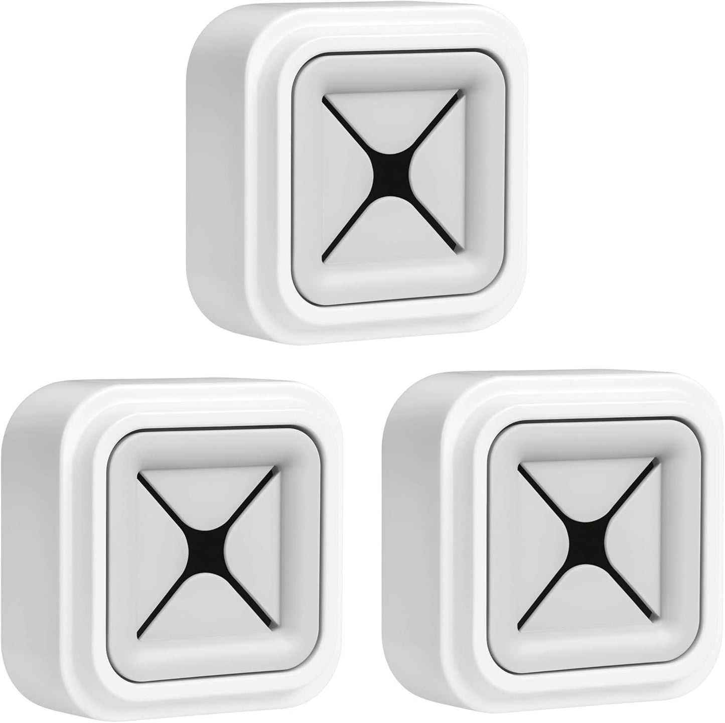 Washcloth Storage Plug – Adhesive Design, Pack of 3 – White