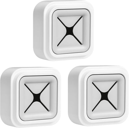 Washcloth Storage Plug – Adhesive Design, Pack of 3 – White