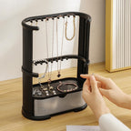 96 Pieces Three Layer Jewelry Storage Racks (Compact Design in White)