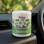 120 Pieces Solid Car Air Freshener Jasmine Scents (Long Lasting Gel Odor Eliminator for Car Interior and Dashboard – 200gms)