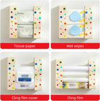 96 Pieces Kitchen Wet Wipe Storage Boxes (Cream Color – Compact Design – 2 Pack)
