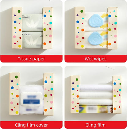 Kitchen Wet Wipe Storage Box – Cream Color, Compact Design, 2 Pack