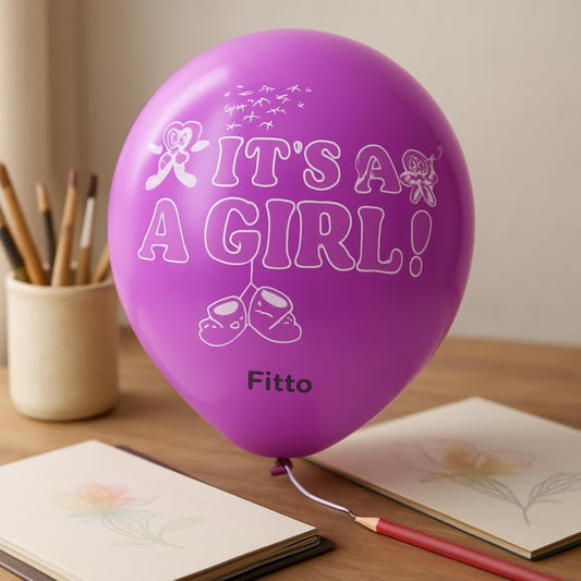 It's a Girl 12 Inch Balloons Pack of 6 Pink Party Decorations