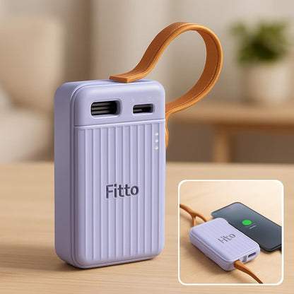 5000 mAh Power Bank with Type-C and Lightning Cables