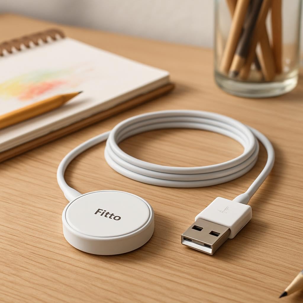 96 Pieces Magnetic Fast Wireless Chargers with 1m USB Cable for Watches