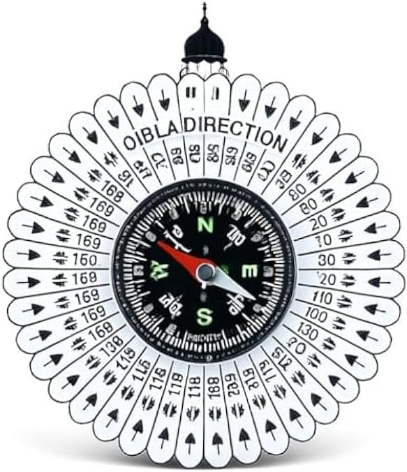 120 Pieces Qibla Compass Portable Qibla Direction Finders for Prayer (Islamic Prayer Compass for Home & Travel – Mecca Qiblah Locator)