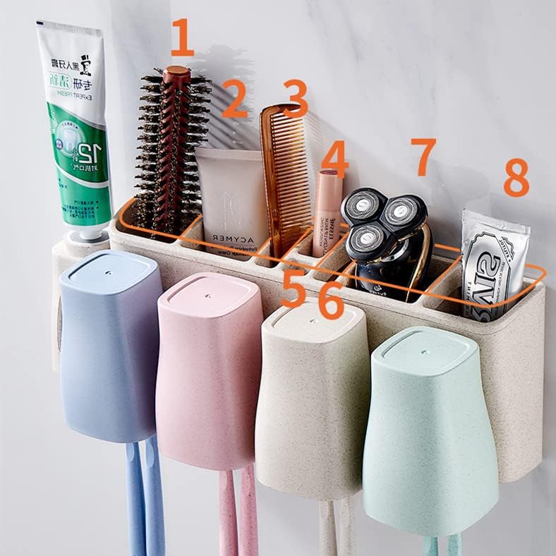 Toothpaste Toothbrush Holder, Multi-functional Storage, Space Saving, Convenient Bathroom Accessories, Automatic Toothpaste Dispenser