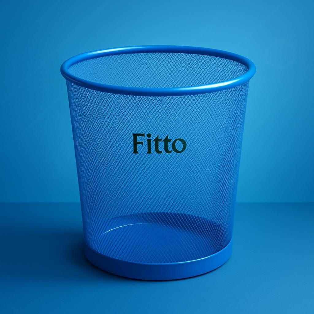 96 Pieces Blue Round Shaped Paper Bins (23.5x19x26cm for Office & Home)