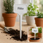 96 Pieces White Plastic Garden Plant Markers - 6 Pieces Labeling Stakes