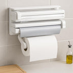 72 Pieces 3 in 1 Aluminium Triple Dispensers with Spice Rack for Kitchen Roll Tissue - White