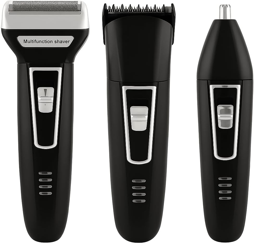 3 in1 Rechargeable Hair Clipper, With Shaver & Nose Trimmer