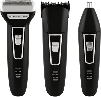 3 in1 Rechargeable Hair Clipper, With Shaver & Nose Trimmer