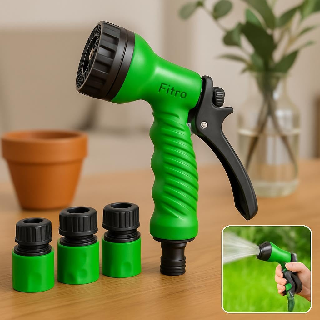 96 Pieces Garden Spray Gun Sets with Textured Grip and 3 Interchangeable Nozzles