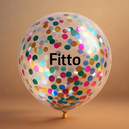 20-Inch Transparent Inflatable Balloon with 10g Glitter per Card