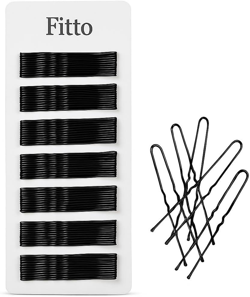 144 Pieces 90 U Shaped Hair Bobby Pins for Easy Hair Styling - Black