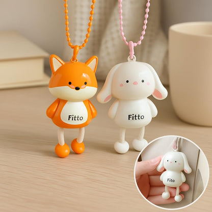 Plastic Key Chain Animal Series - Fox and Rabbit, Pack of 2