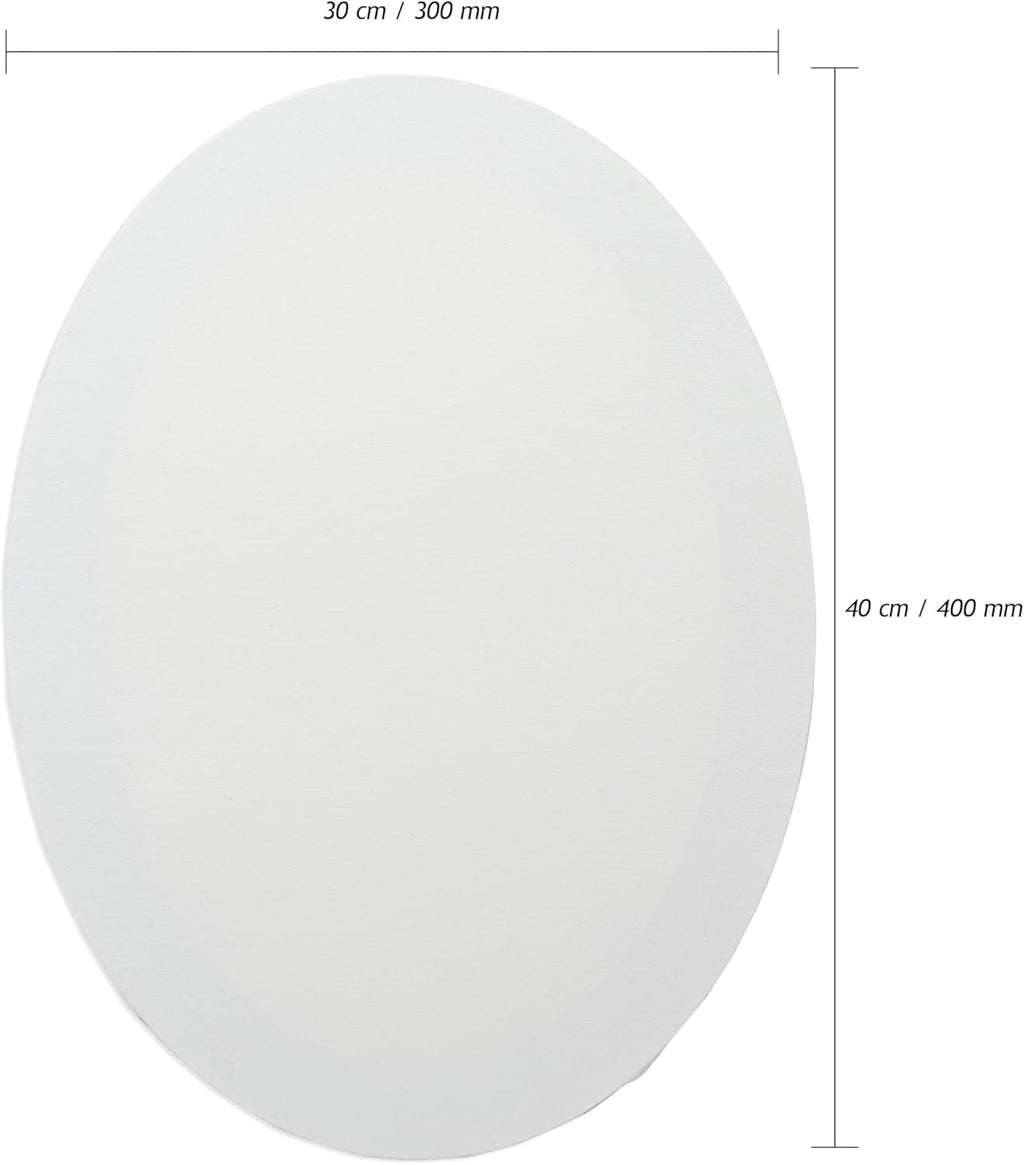 96 Pieces Canvas Ovals (40cm x 30cm for Painting – Art Supplies – Artist Canvas Board)